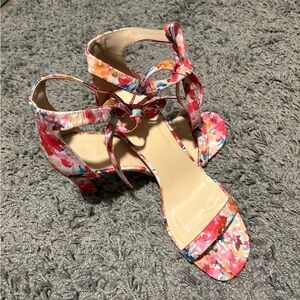 Charlotte Russe Multicolor Floral Heels